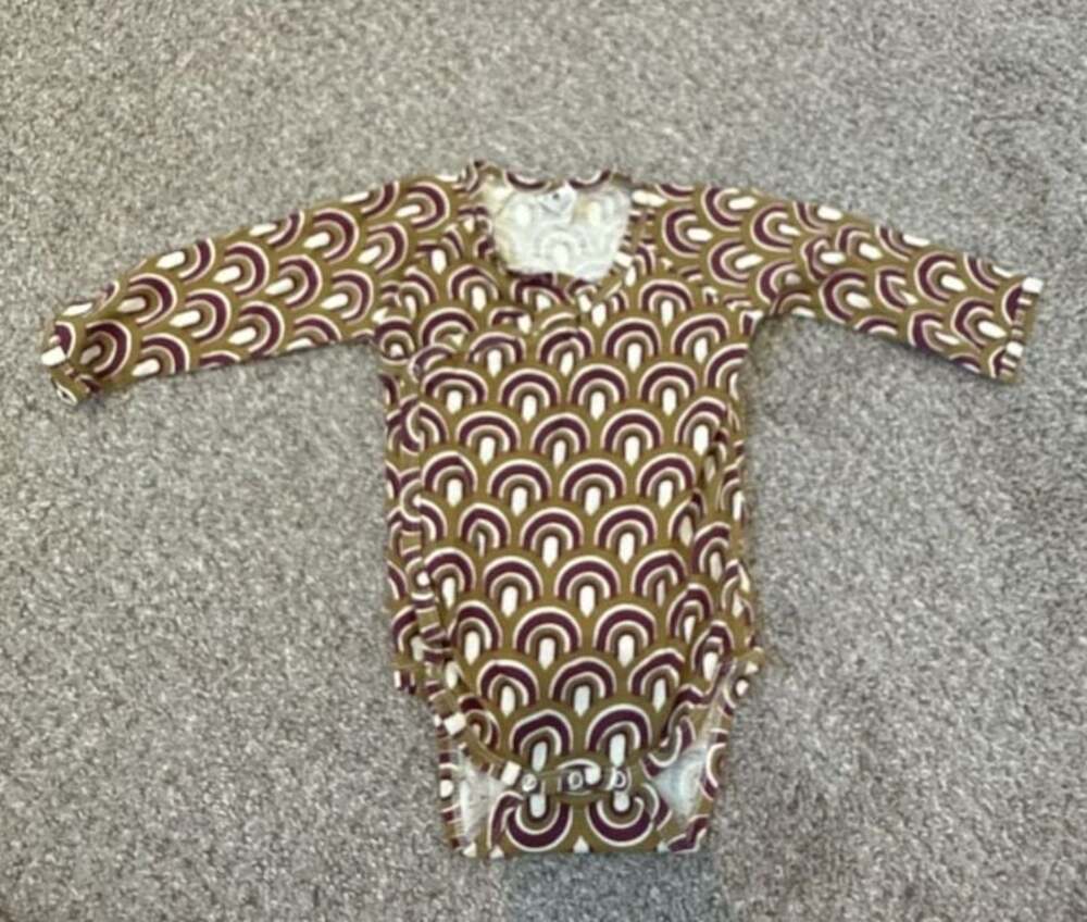 Kate Quinn Organic Cotton Long Sleeve Kimono Bodysuit 12-18m